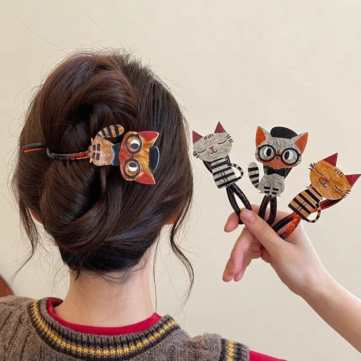 🐱 Pince à cheveux Chat – Accessoire mignon & original