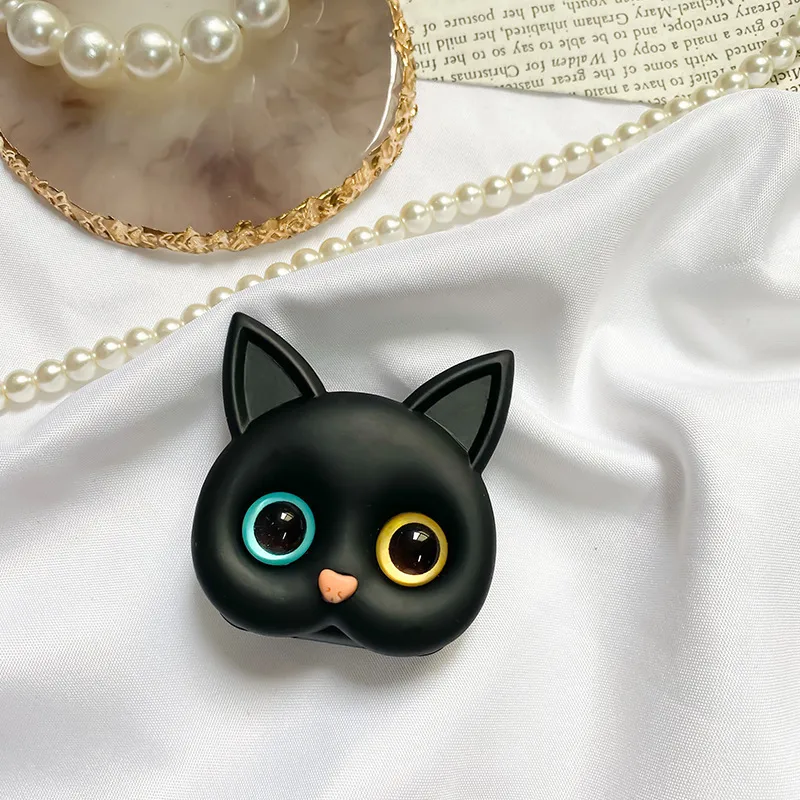 Support téléphone Chat 3D – Regard bicolore