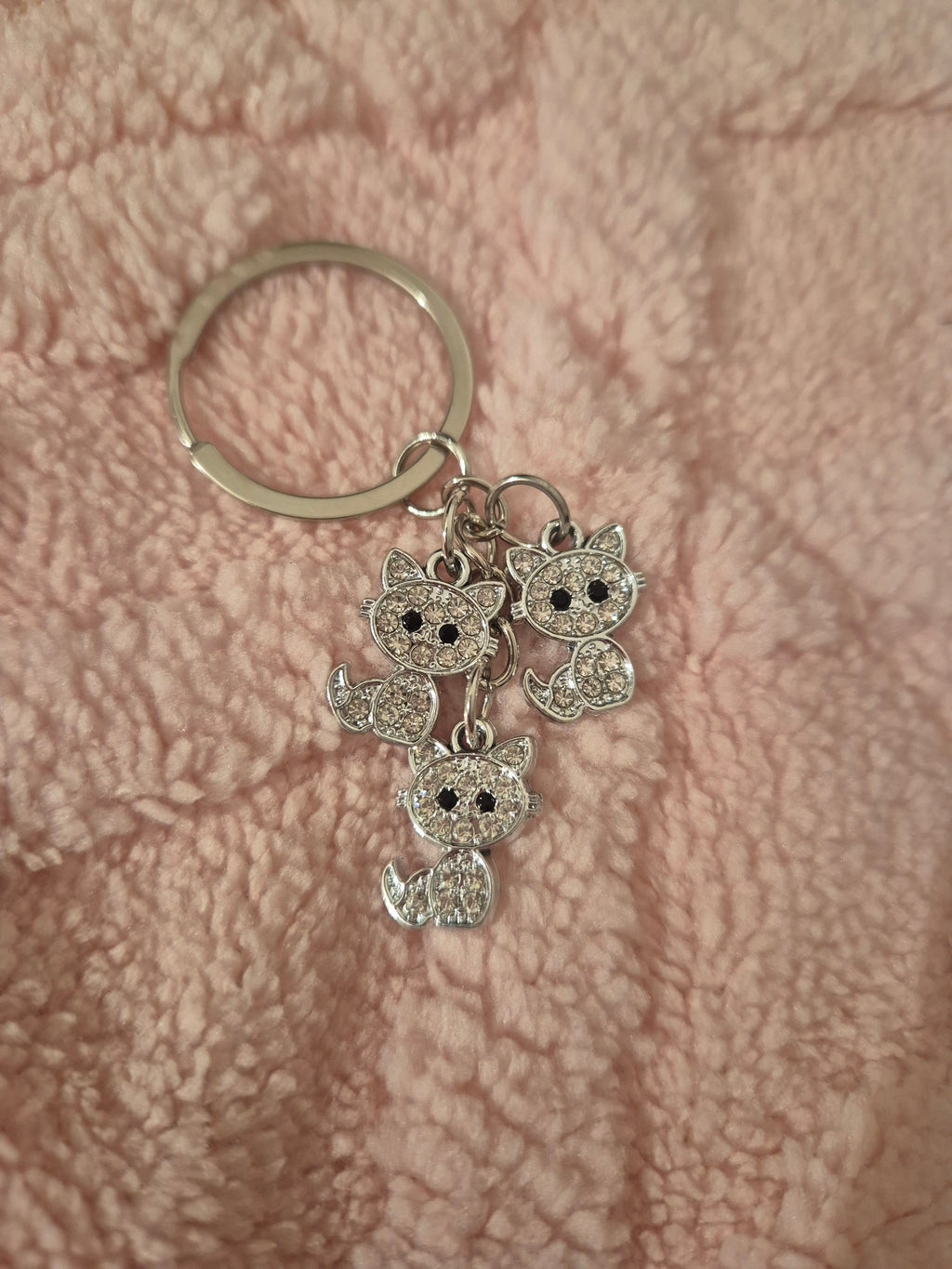 Porte-clés Chat Strass – Trio de Minous