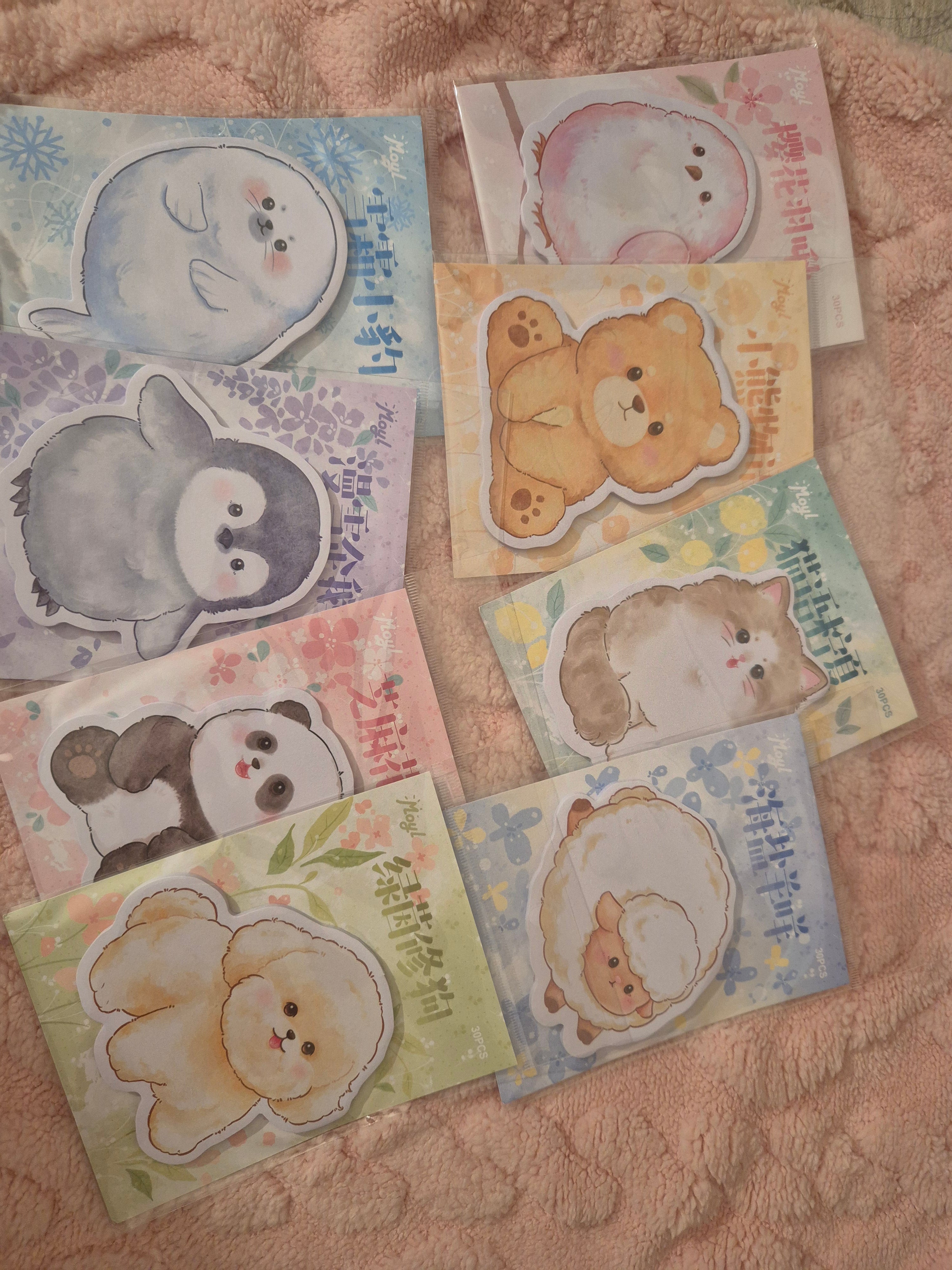 Blocs mémo animaux – Douceur aquarelle
