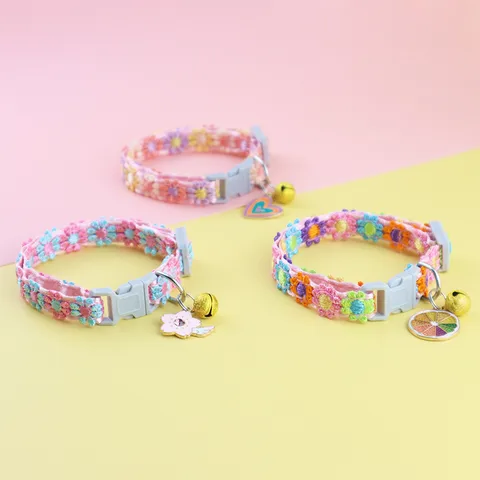 🐶 Collier fleuri réglable pour petit chien