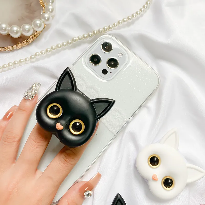 🐾 Support téléphone Chat 3D – Mignon & Pratique