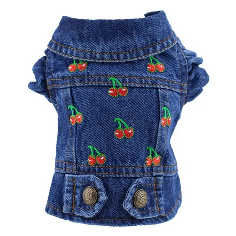 Veste en jean cerises – Spécial printemps