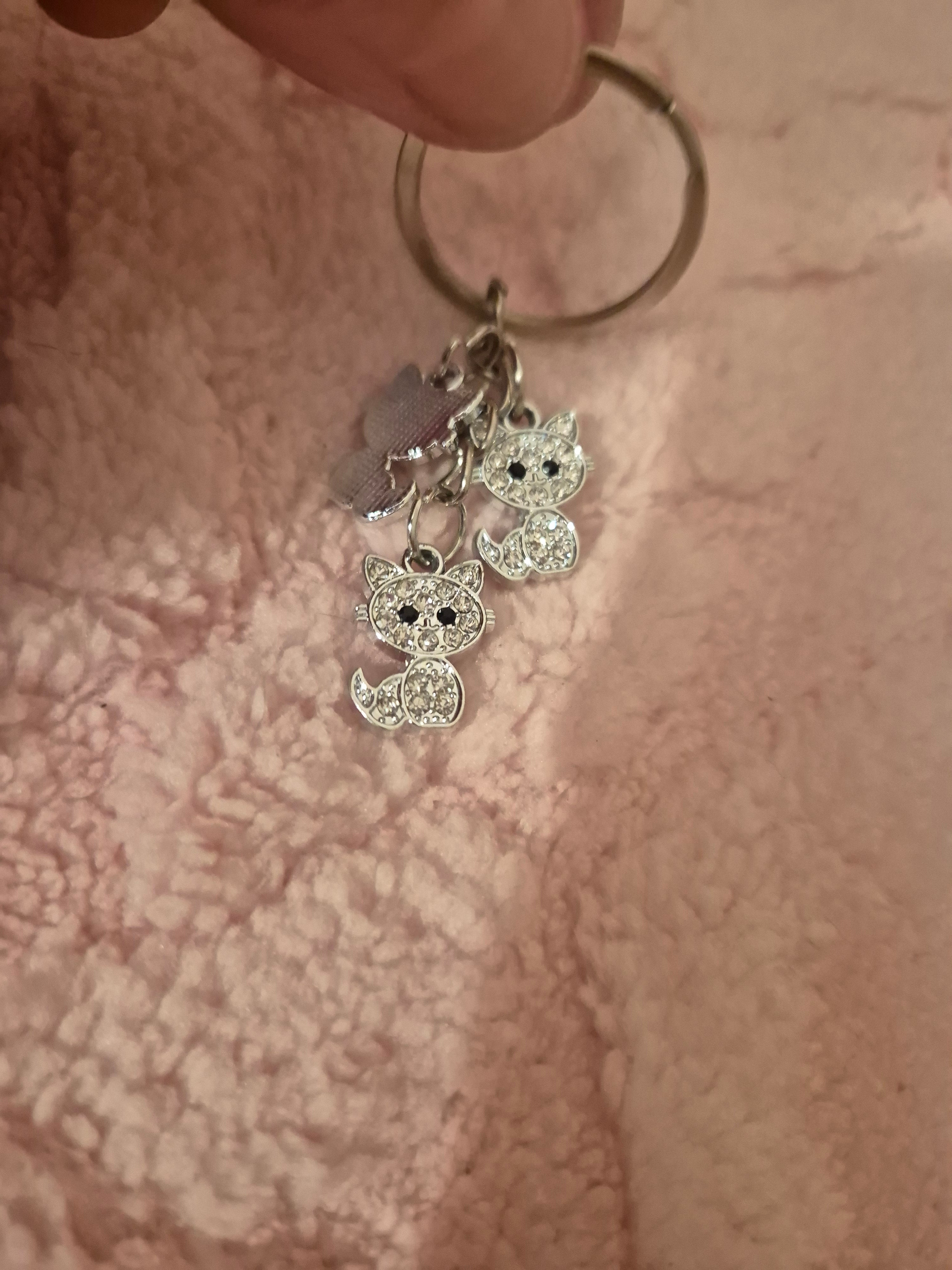 Porte-clés Chat Strass – Trio de Minous