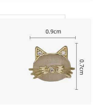 Boucles d’oreilles chat discrètes – tige argent sterling 925, légères et confortables