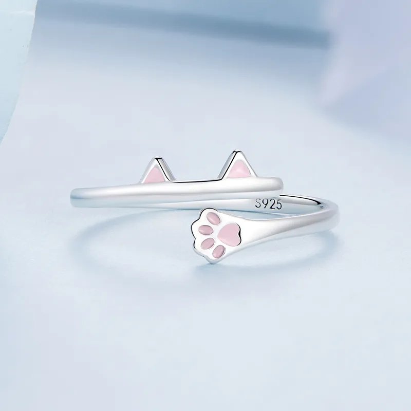 Bague Patte de Chat Argent 925 – Bijou Amour Animal