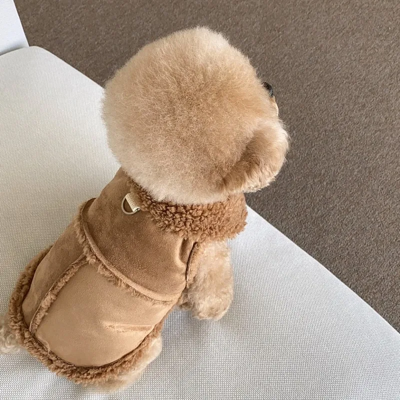 🐶🤎 Manteau Douceur d’Hiver – Marron Camel