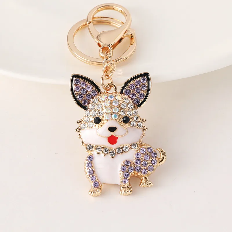 🐶 Porte-clés chien bijou – Accessoire premium