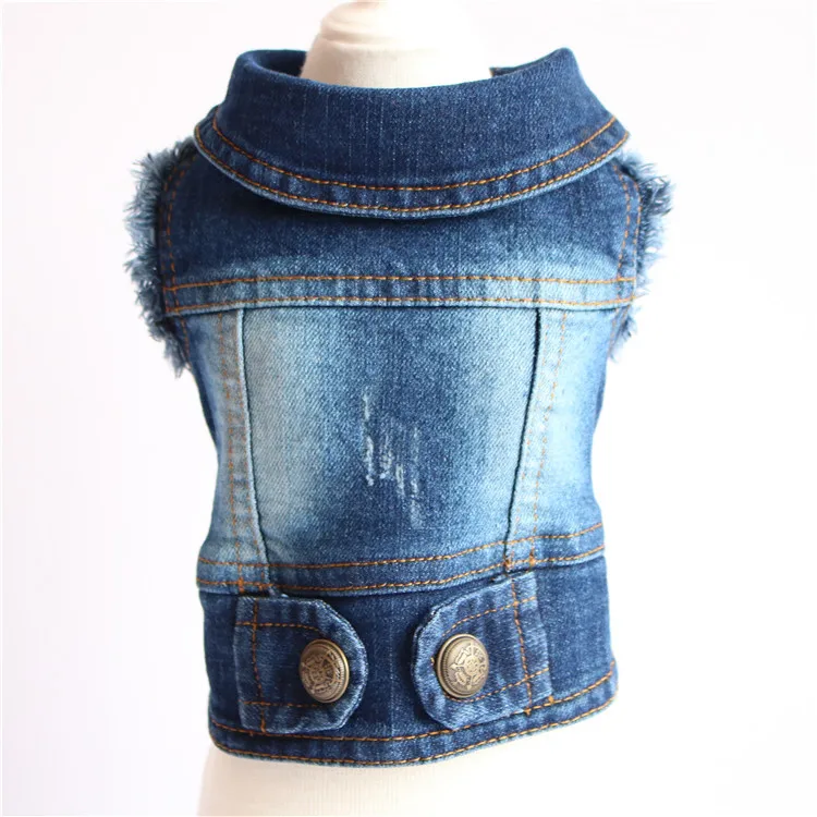 Gilet en jean pour chien – style rétro & cocooning