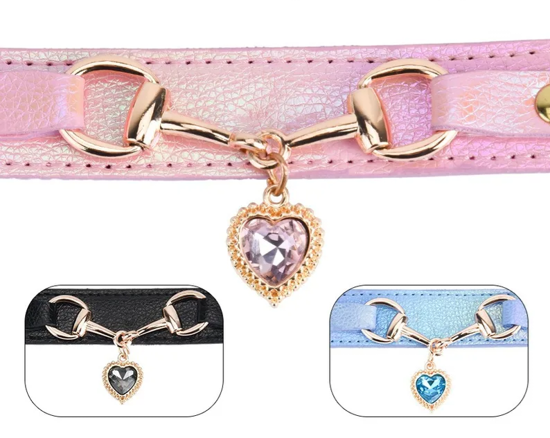 🐶 Collare per cani chic – Cuore con strass