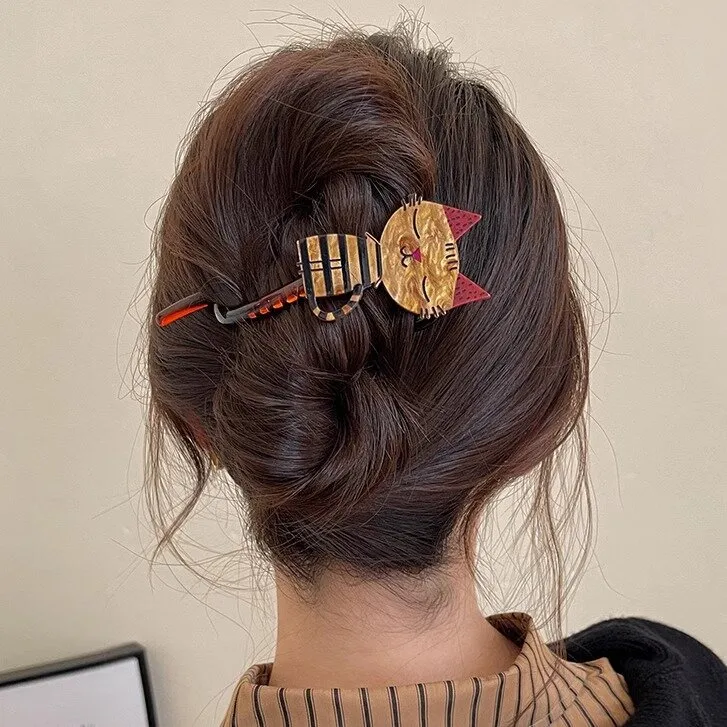 🐱 Pince à cheveux Chat – Accessoire mignon & original