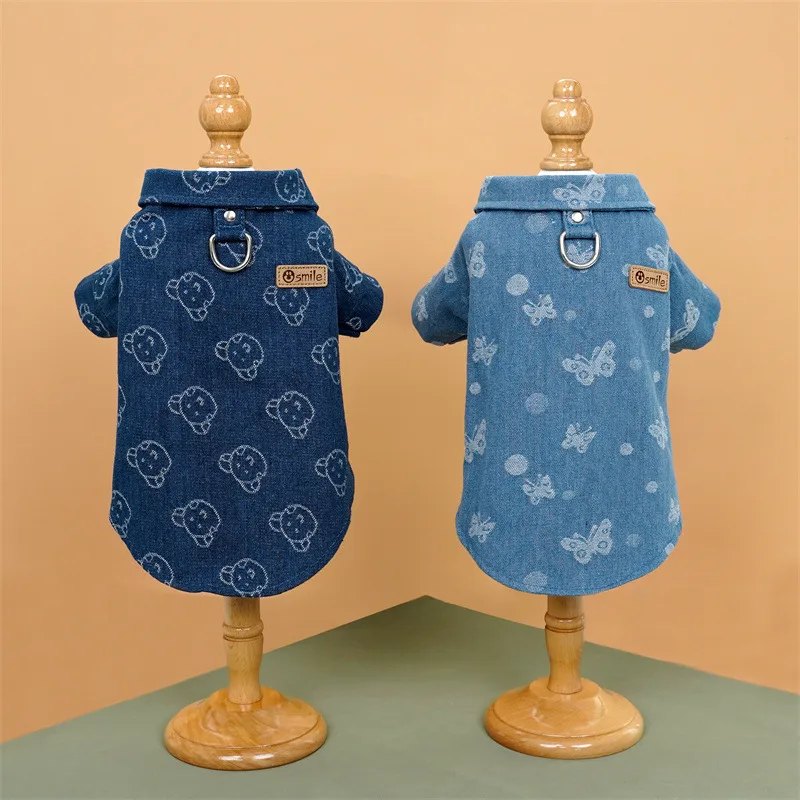 🐻🦋 Chemise en jean pour chat & petit chien
Motif oursons ou papillons