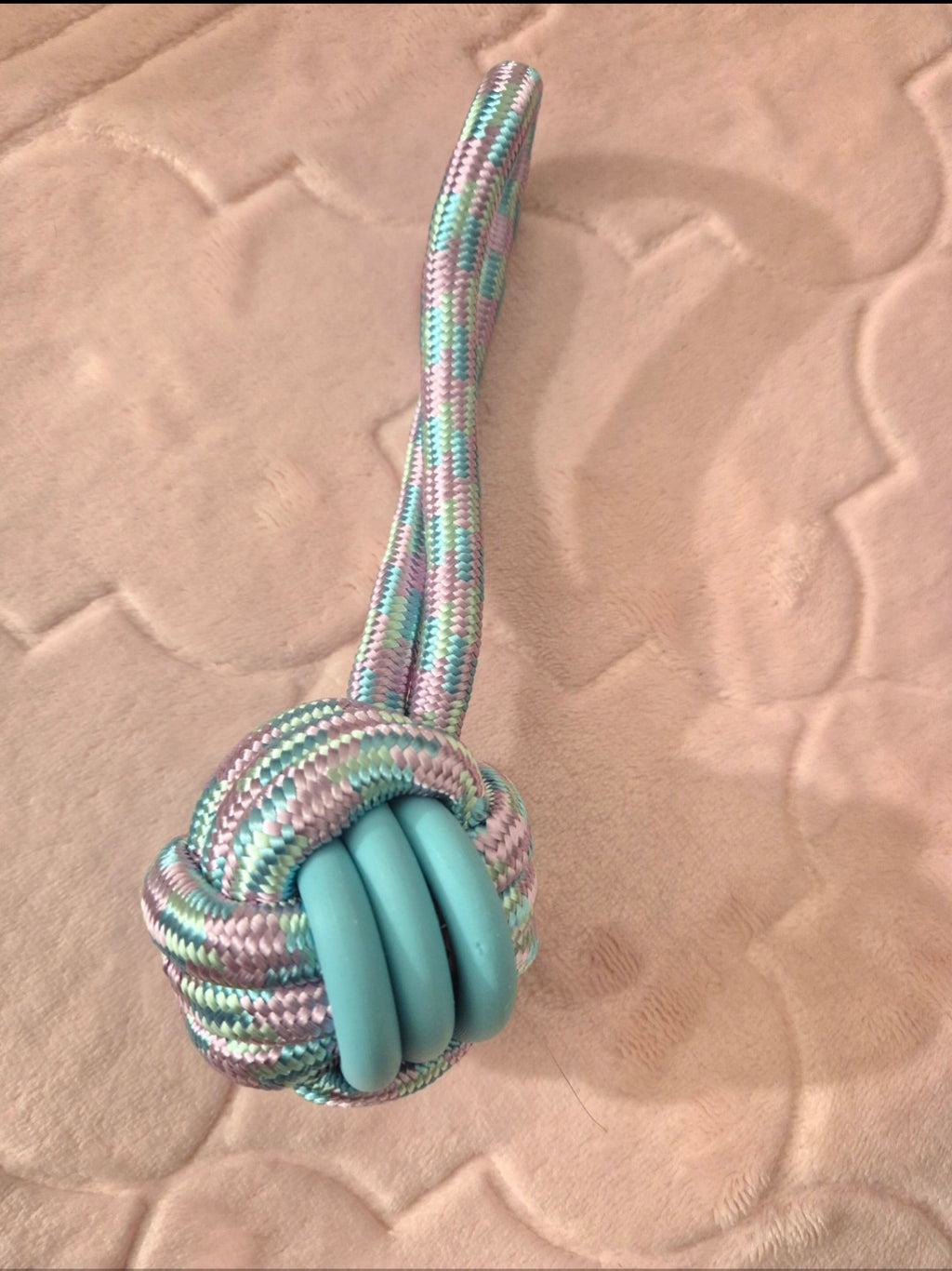 Jouet en corde avec balle nouée pour chien(non indestructible)
