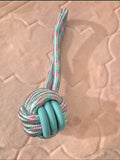 Jouet en corde avec balle nouée pour chien(non indestructible)