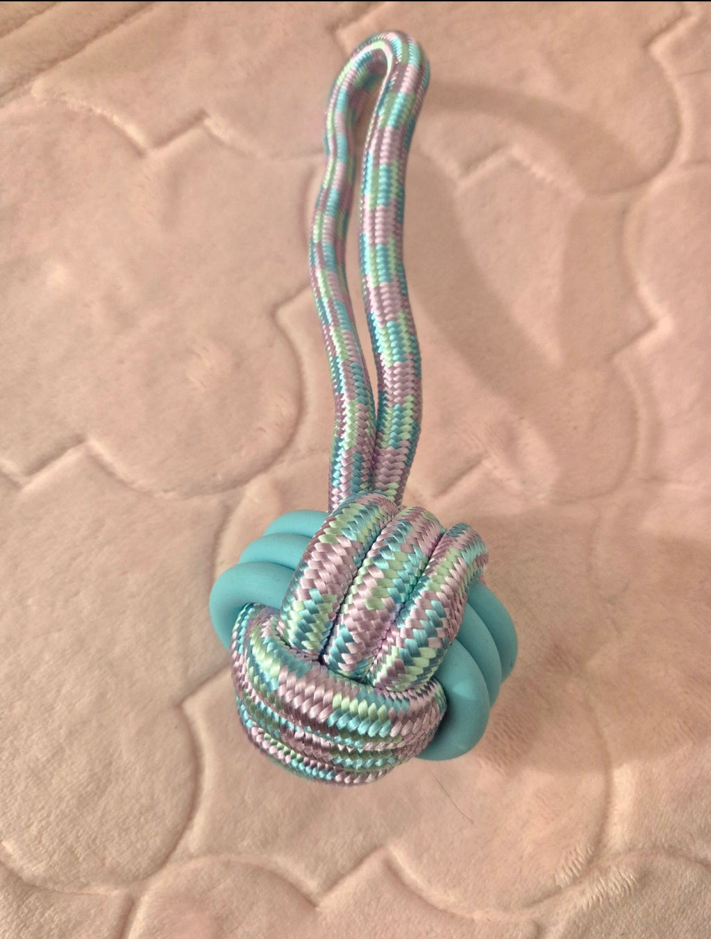 Jouet en corde avec balle nouée pour chien(non indestructible)