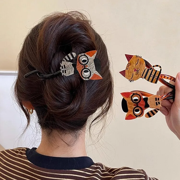 🐱 Pince à cheveux Chat – Accessoire mignon & original