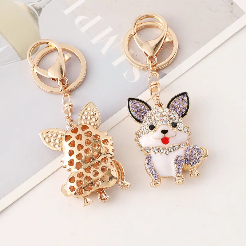 🐶 Porte-clés chien bijou – Accessoire premium
