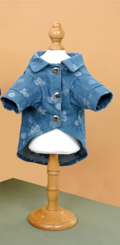 🐻🦋 Chemise en jean pour chat & petit chien
Motif oursons ou papillons